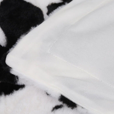 cow print fluffy blanket boogzel