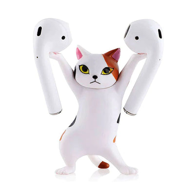 dance cat airpod holder