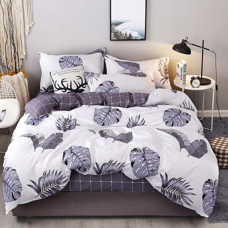 Leaves and feathers bedding set boogzel home