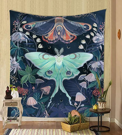 boogzel home night butterfly tapestry