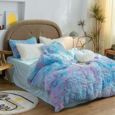 boogzel home buy Gradient Plush Bedding Set