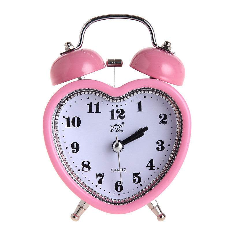 boogzel home heart shaped alarm clock