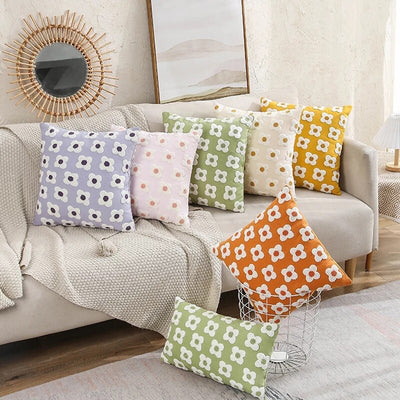 floral pattern cushion cover