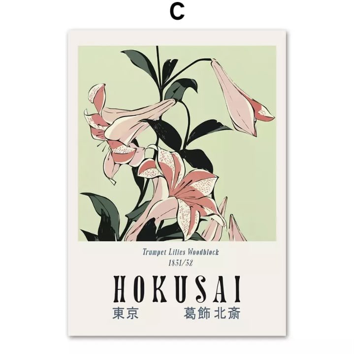 Katsushika Hokusai Aesthetic Posters