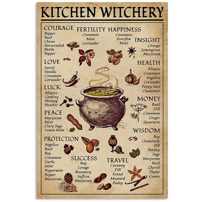 boogzel home kitchen witchery vintage poster