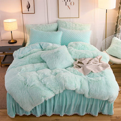 boogzel home buy mint plush bedding set