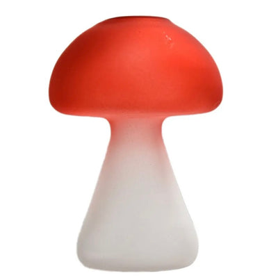 mushroom shaped glass vase 