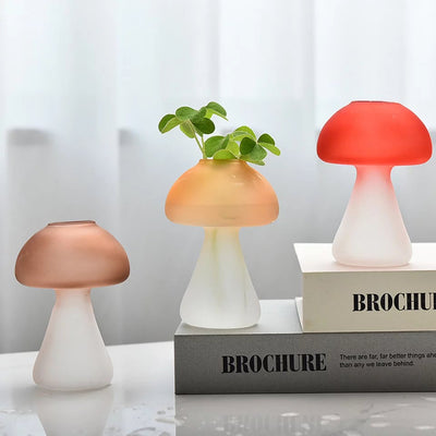 aesthetic mushroom shaped glass vase