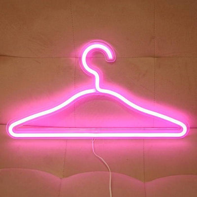 aesthetic home decor neon clothes hanger