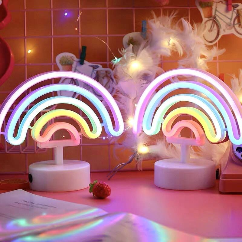 neon rainbow table lamp boogzel home