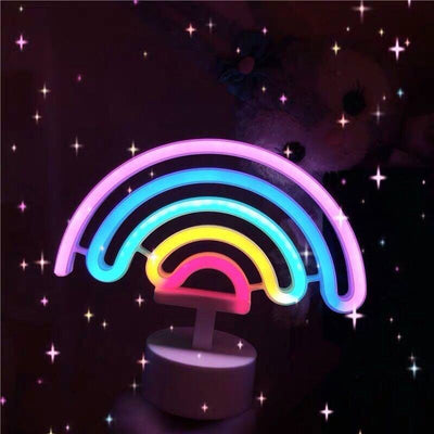 boogzel home aesthetic rainbow neon lamp