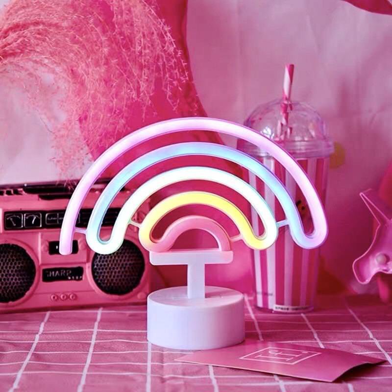 NEON RAINBOW TABLE LAMP | BOOGZEL HOME – Boogzel Home