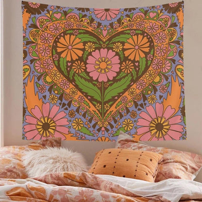 boogzel home peace and love tapestry