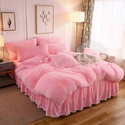 boogzel home aesthetic plush bedding set
