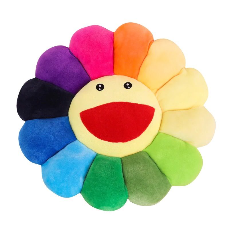 boogzel home rainbow flower plush pillow