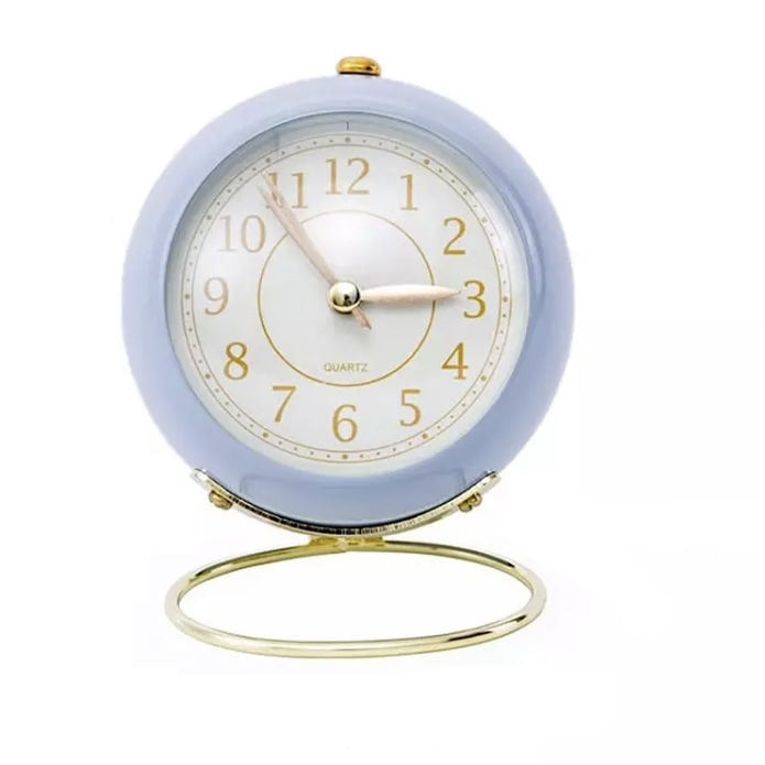 aesthetic vintage round shaped table clock