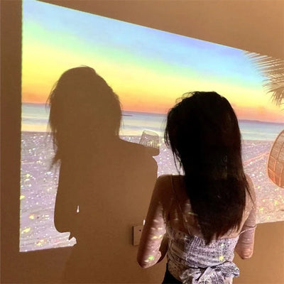 boogzel home aesthetic shimmering wall projector