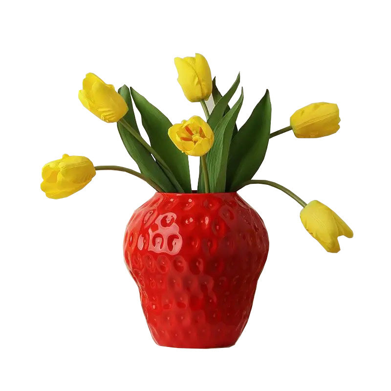 strawberry shaped aesthetic vase