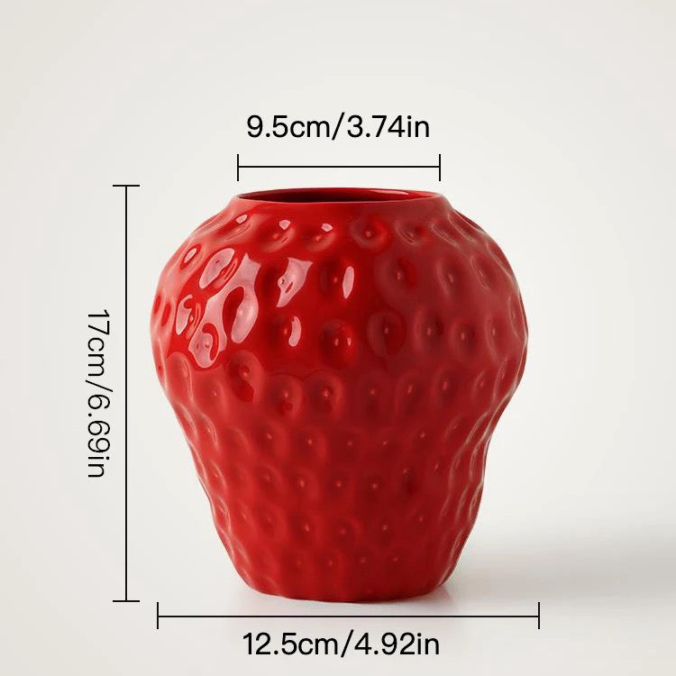 strawberry shaped aesthetic vase