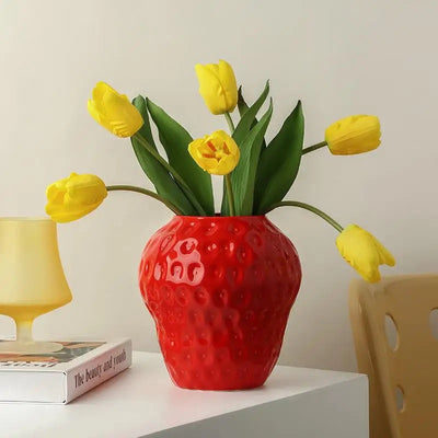 Strawberry Shaped Aesthetic Vase