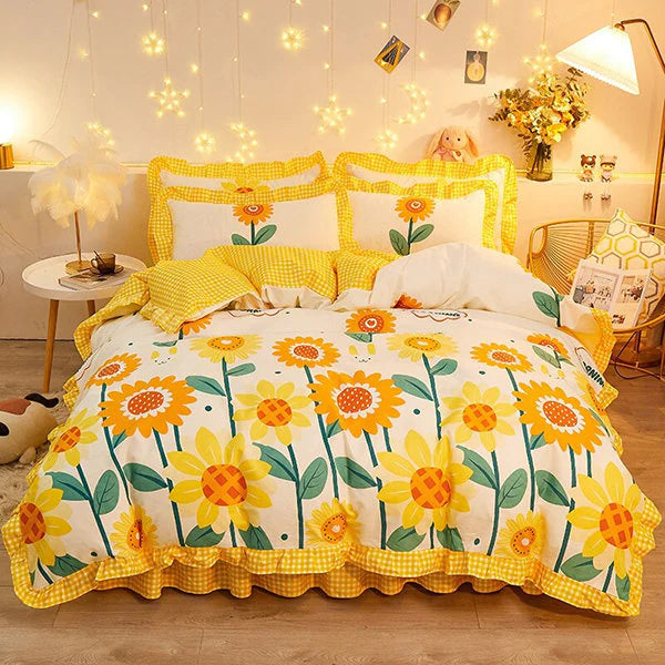 sunflower bedding set boogzel home