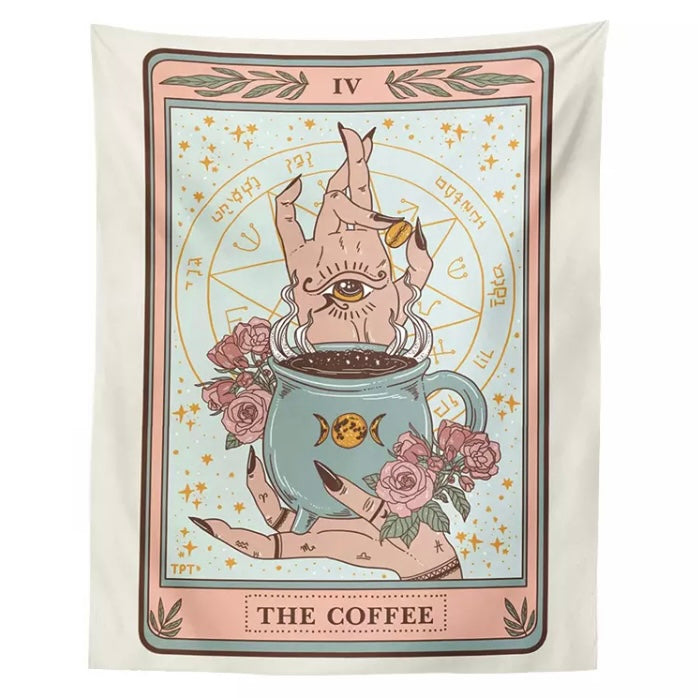 the coffee witch aesthetic wall tapestry