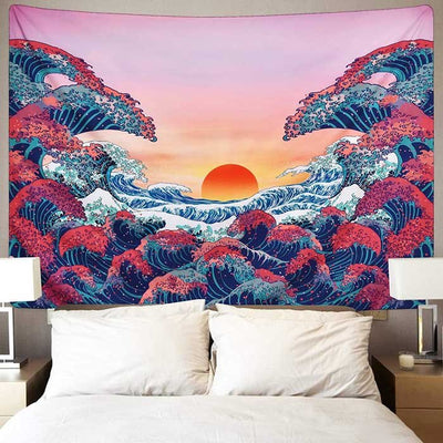 ocean sunset tapestry boogzel home