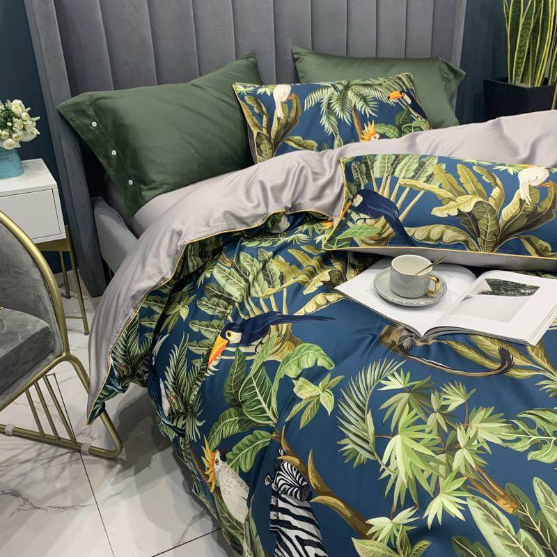 aesthetic tropic bedding set boogzel home