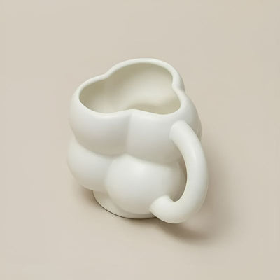 Aesthetic Bubble Ceramic Mug White