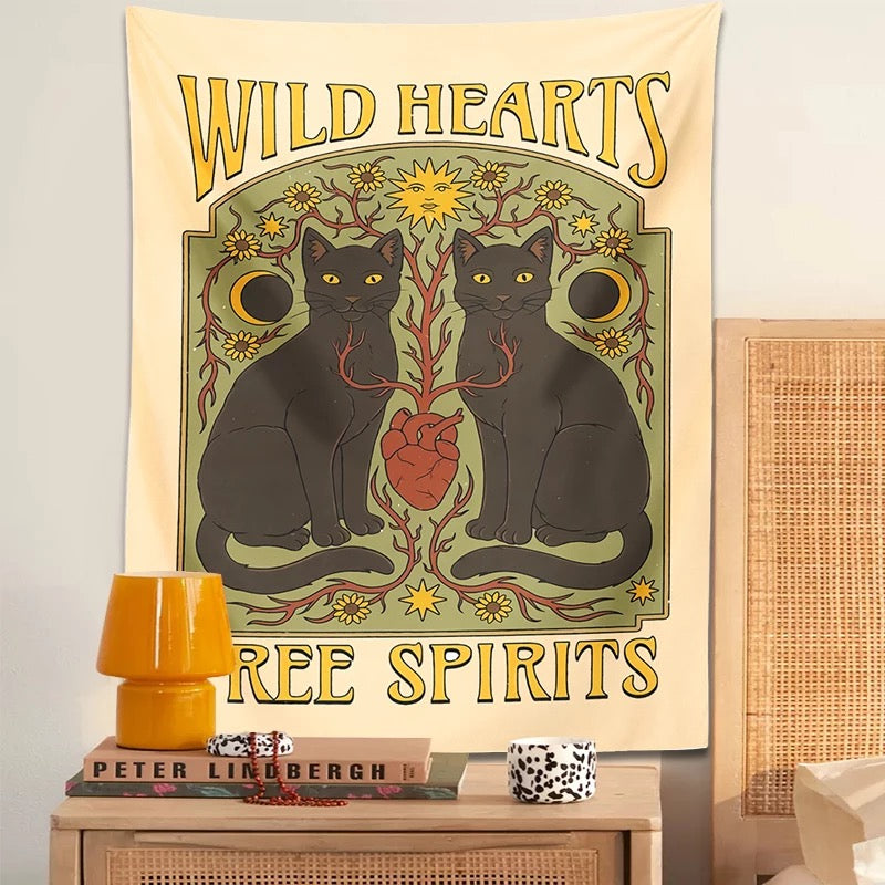wild hearts free spirits wall tapestry
