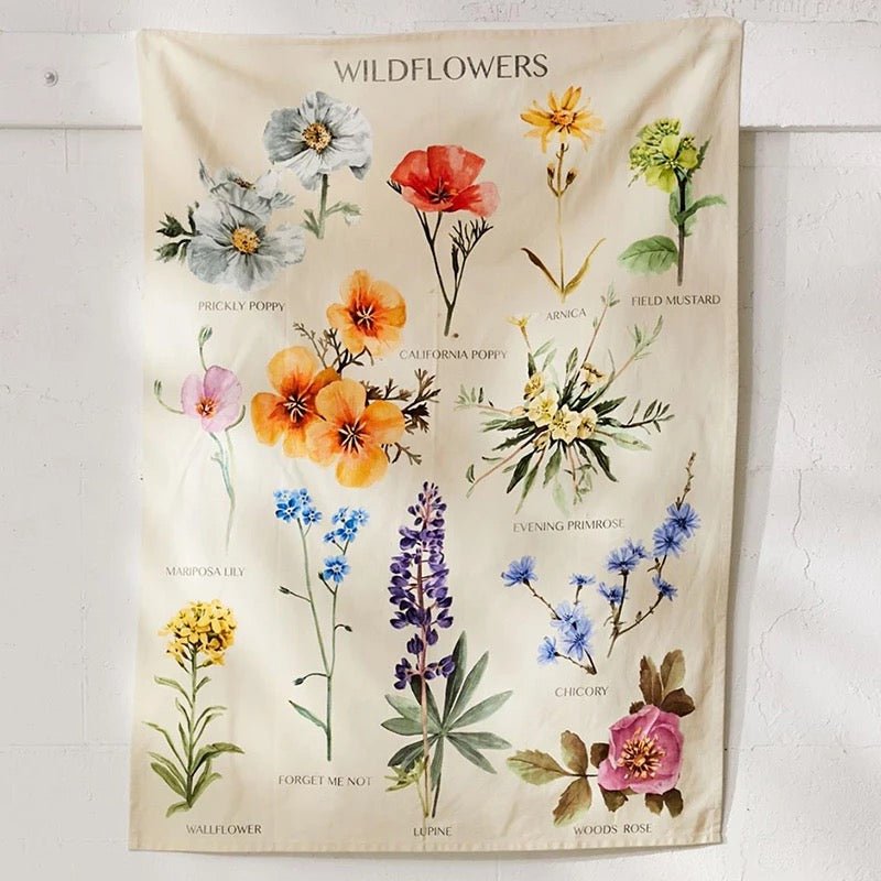 boogzel home wildflowers tapestry