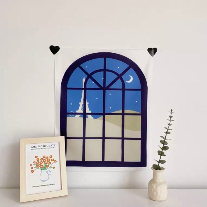 boogzel home aesthetic tapestry window