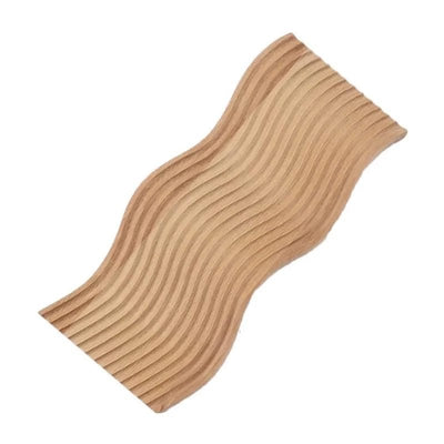 wave-shaped wooden serving tray boogzel