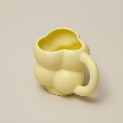 Aesthetic Bubble Ceramic Mug Yellow