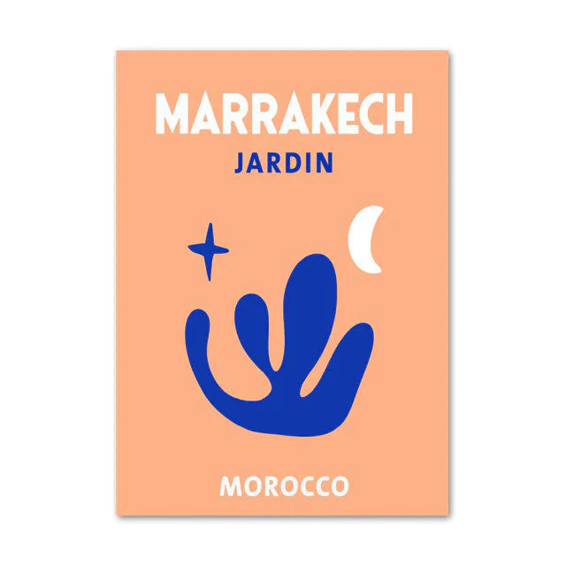 marrakech jardin poster boogzel
