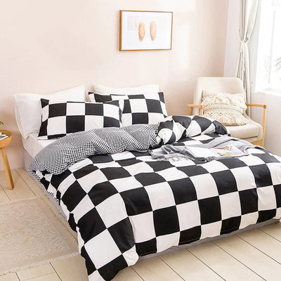 boogzel home aesthetic checkered bedding set