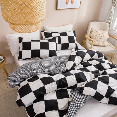 boogzelhome buy aesthetic checkered bedding set