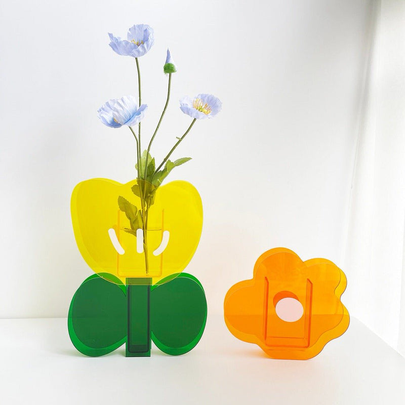 flower acrylic vases with stem boogzel