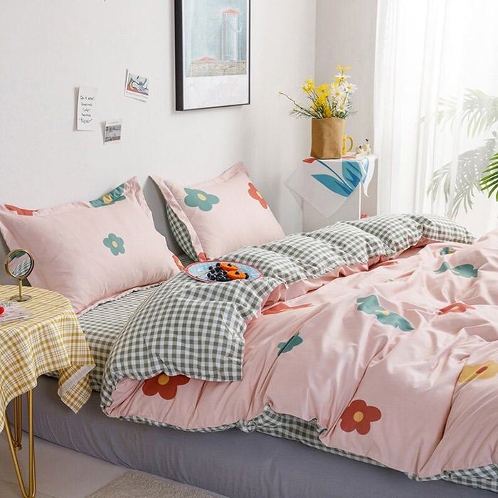 boogzel home aesthetic danish pastel bedding set