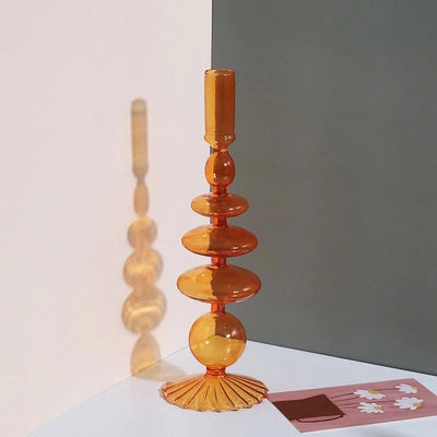 boogzel home aesthetic orange candle holder