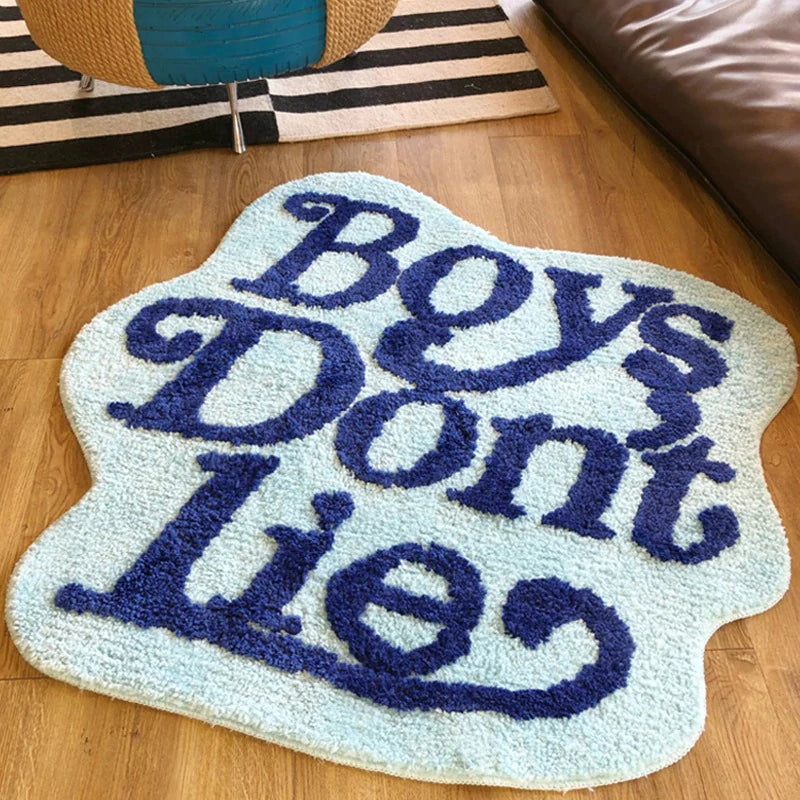 boys dont lie aesthetic rug