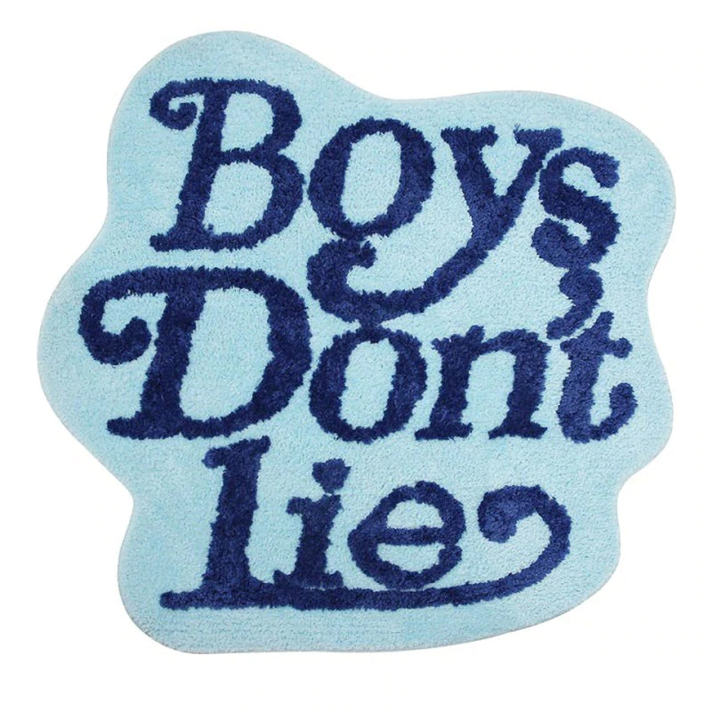 boys dont lie accent rug