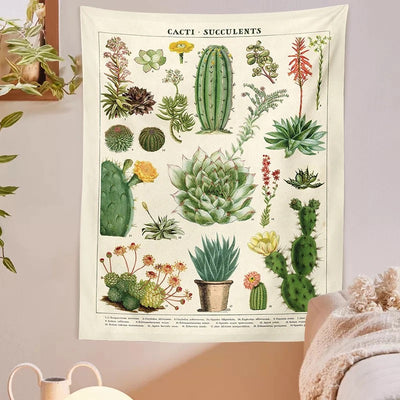 aesthetic cactus tapestry