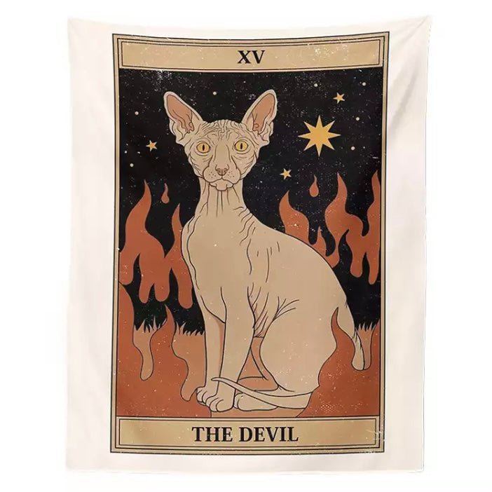 boogzel home the cats tarot wall tapestry