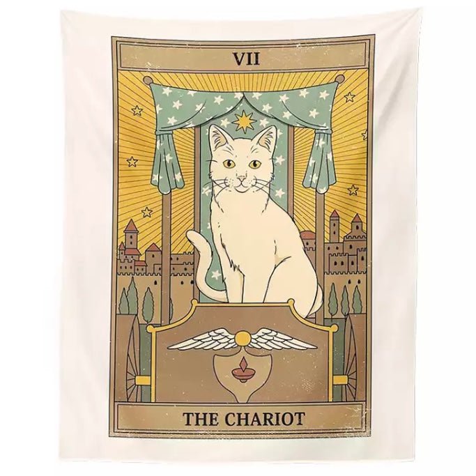 the chariot cat tapestry