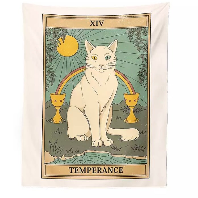 buy tarot cat tapestry temperance