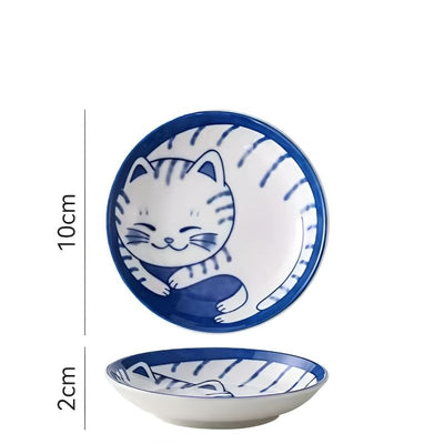 ceramic plates with kittens