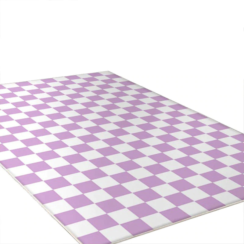 boogzel home purple checkered carpet