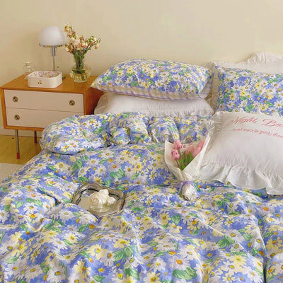 field of daisies cottagecore bedding set