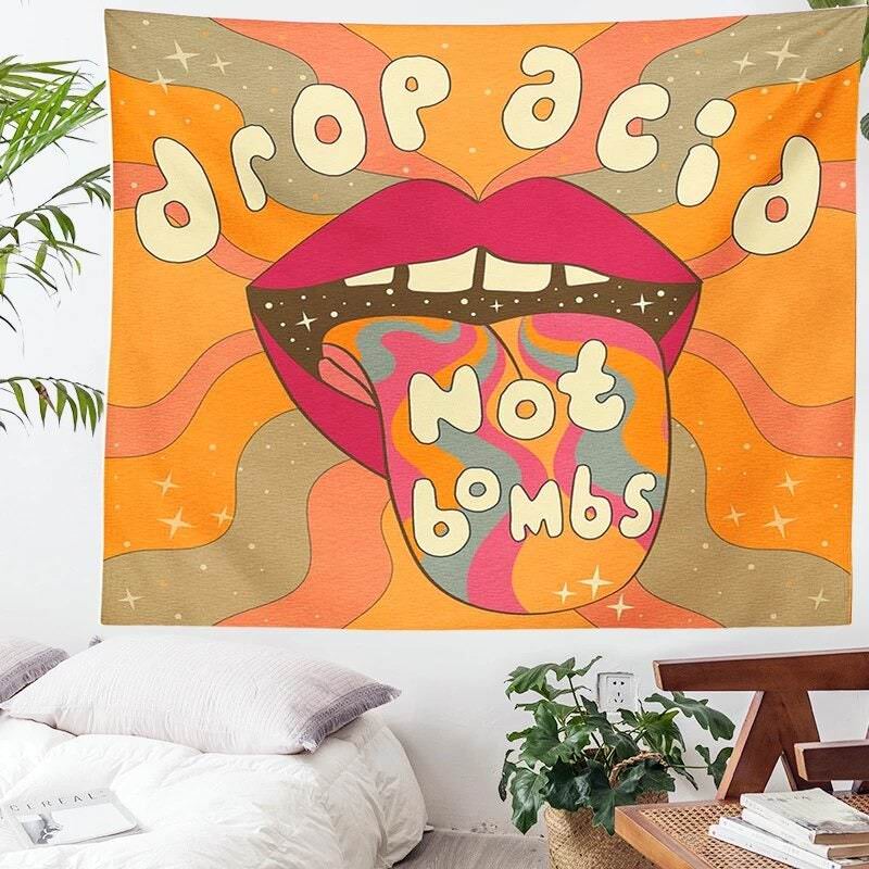 boogzel home drop acid not bombs tapestry